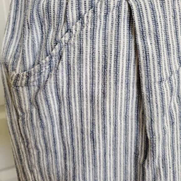 American Eagle Striped Linen Drawstring Waist Pants Small - Picture 3 of 14